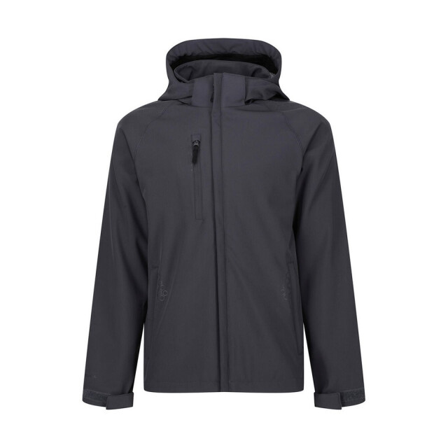 Regatta Heren repeller gevoerd soft shell jack met capuchon UTFK3028_sealgrey large