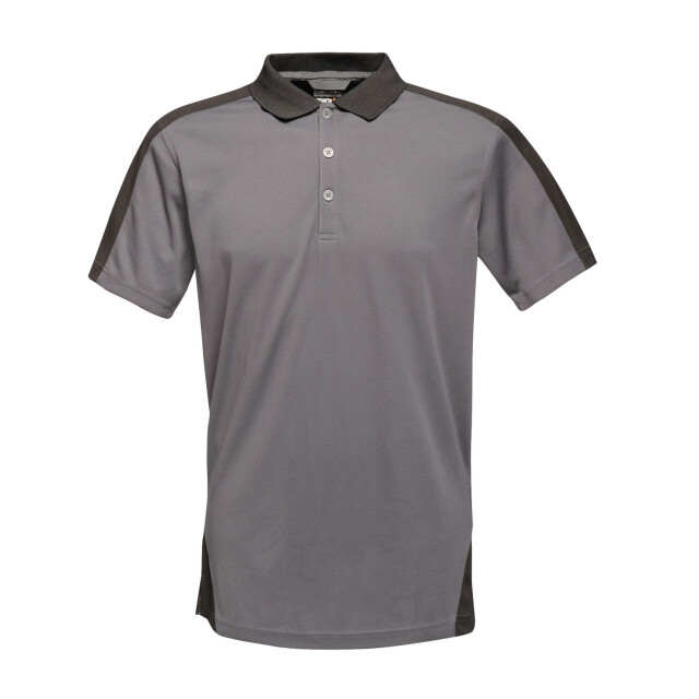 Regatta Herencontrast coolweave polo shirt UTFK2994_sealgreyblack large
