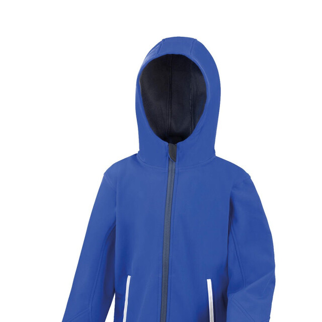 Result Kinder/kids tx performance hooded soft shell jacket UTFK3020_royalbluenavy large