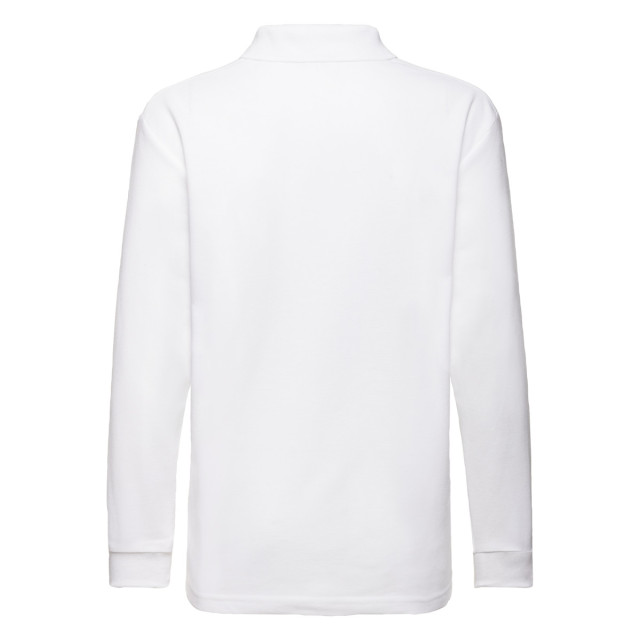 Fruit of the Loom Polo shirt met lange mouwen voor kinderen/kinderen UTFK2947_white large