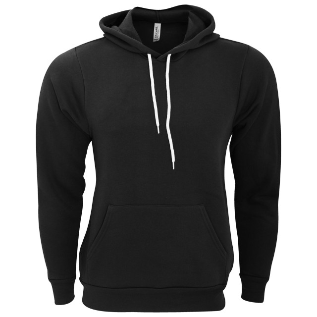 Bella + Canvas Unisex pullover polycotton fleece hooded sweatshirt / hoodie UTFK294_black large