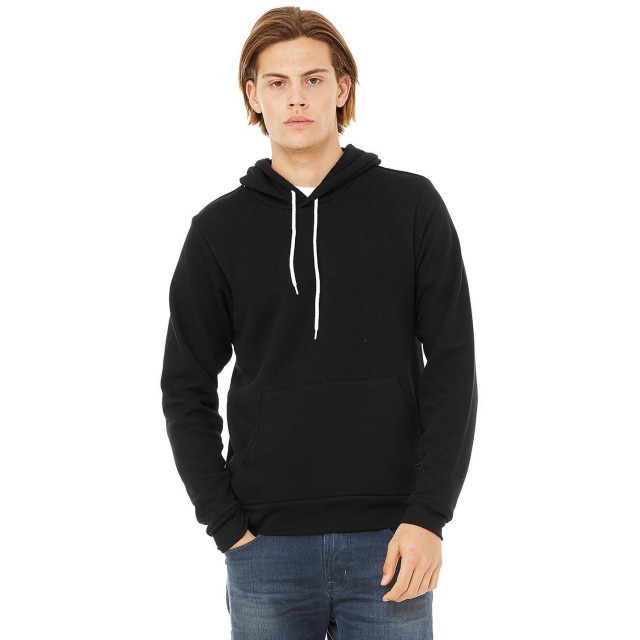 Bella + Canvas Unisex pullover polycotton fleece hooded sweatshirt / hoodie UTFK294_black large