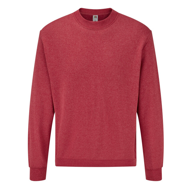 Fruit of the Loom Heren klassiek ingelegd sweatshirt UTFK2945_heatherred large