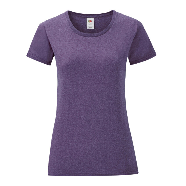 Fruit of the Loom Dames iconic heather t-shirt UTLT1500_heatherpurple large