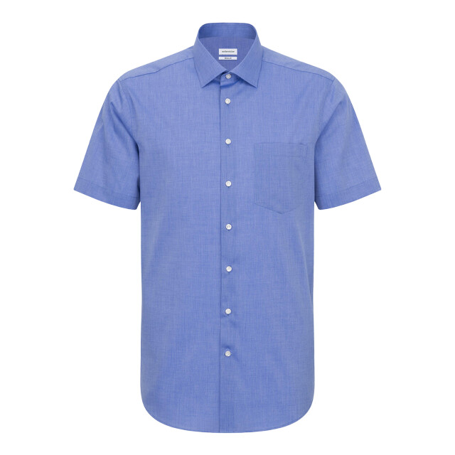 Seidensticker Heren kent kraag regular business shirt met korte mouwen UTFK2934_midblue large