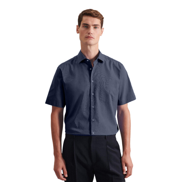 Seidensticker Heren kent kraag regular business shirt met korte mouwen UTFK2934_navy large