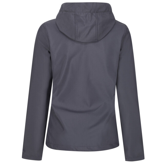 Regatta Dames venturer 3 layer hooded soft shell jacket UTFK2937_sealgreyblack large
