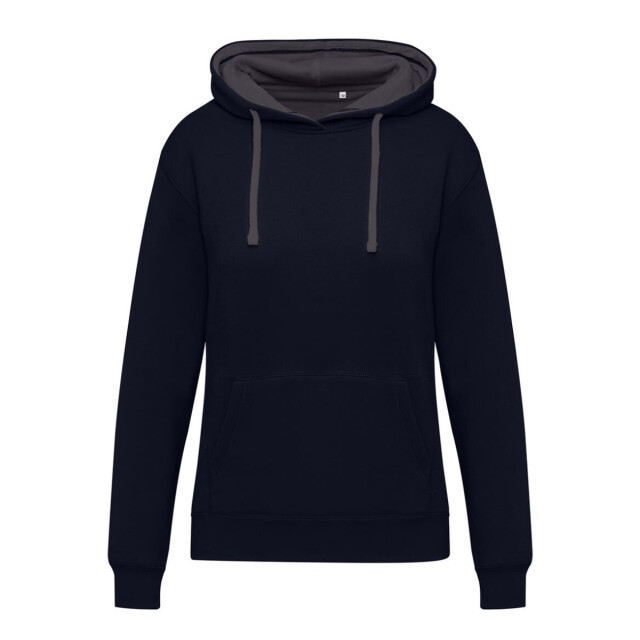 SG Dames contrasterende hoodie UTFK2903_darkblackgrey large