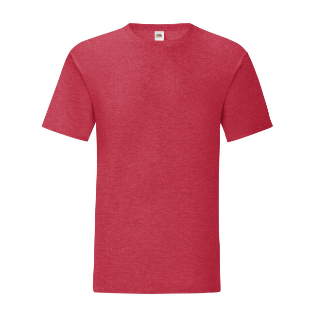 Fruit of the Loom Unisex adult iconic heather t-shirt UTLT1796_heatherred large