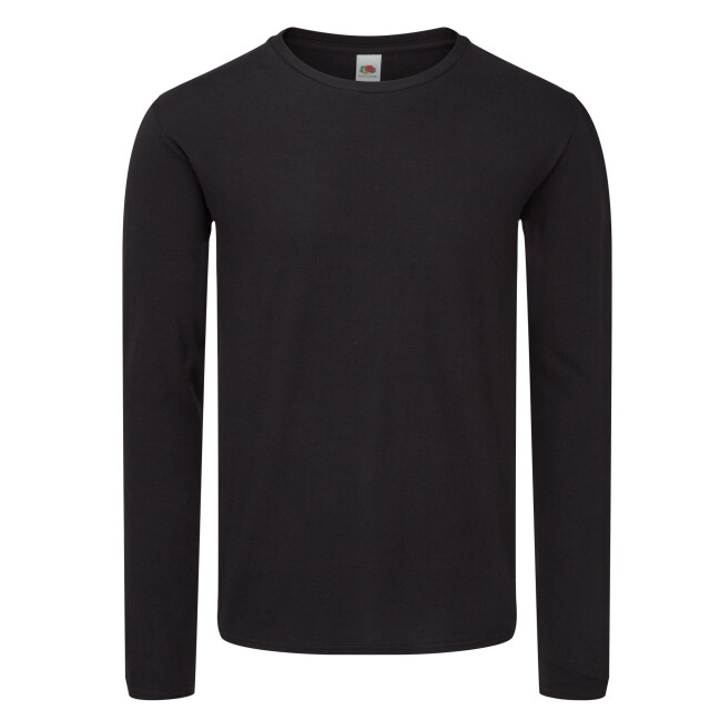 Fruit of the Loom Heren iconic 150 classic t-shirt met lange mouwen UTFK2881_black large