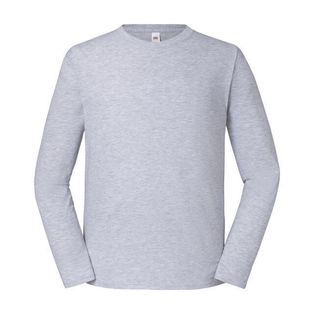 Fruit of the Loom Heren iconic 195 premium heather t-shirt met lange mouwen UTFK2890_grey large