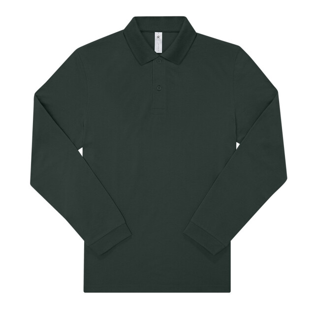 B and C Heren my polo 180 poloshirt met lange mouwen UTFK2867_darkforest large