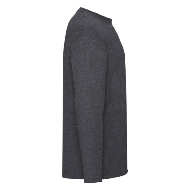 Fruit of the Loom Heren valueweight heather t-shirt met lange mouwen UTFK2861_darkgrey large