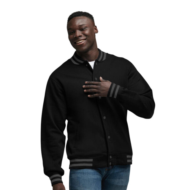 FDM Heren campus varsity-jas UTFK2691_blackcharcoal large