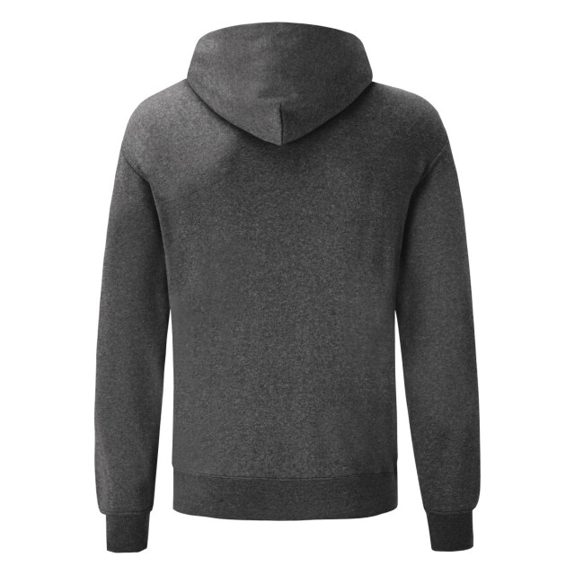 Fruit of the Loom Heren classic heather full zip hoodie UTLT2599_darkheathergrey large
