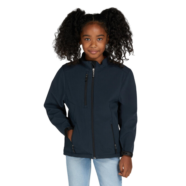 SG Soft shell jas zonder label voor kinderen/kinderen UTFK2667_navy large
