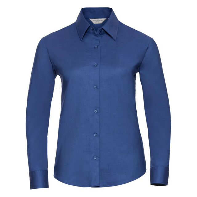 Russell Athletic Dames klassiek oxford overhemd met lange mouwen UTFK2668_brightroyal large