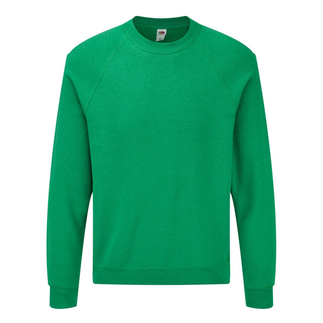 Fruit of the Loom Uniseks klassiek raglan sweatshirt voor volwassenen UTLT2284_heathergreen large