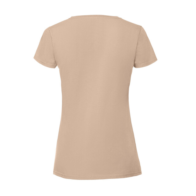 Fruit of the Loom Dames iconic 195 premium ringspun katoenen t-shirt UTFK2664_desertsand large