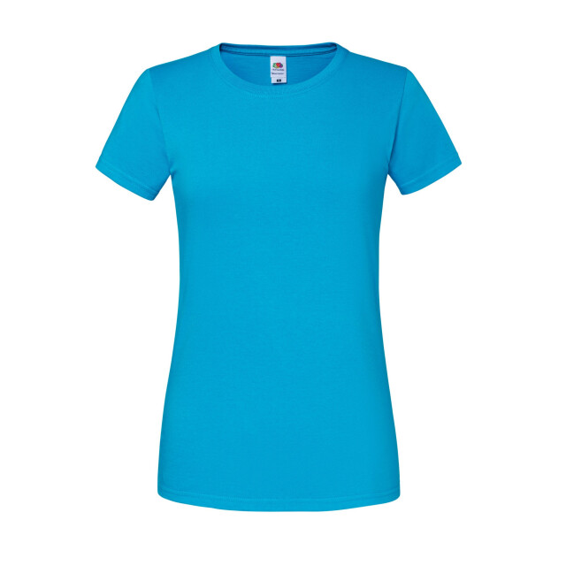 Fruit of the Loom Dames iconic 195 premium ringspun katoenen t-shirt UTFK2664_azureblue large