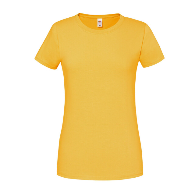 Fruit of the Loom Dames iconic 195 premium ringspun katoenen t-shirt UTFK2664_sunflower large