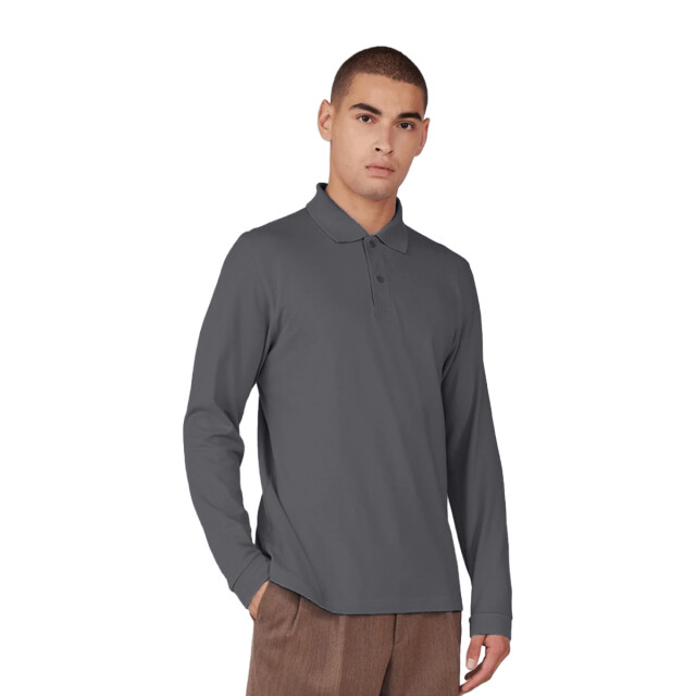 B and C Heren my polo 210 effen katoenen poloshirt UTFK2802_darkgrey large