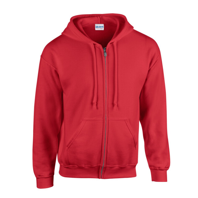 Gildan Unisex adult heavy blend full zip hoodie UTFK2795_red large
