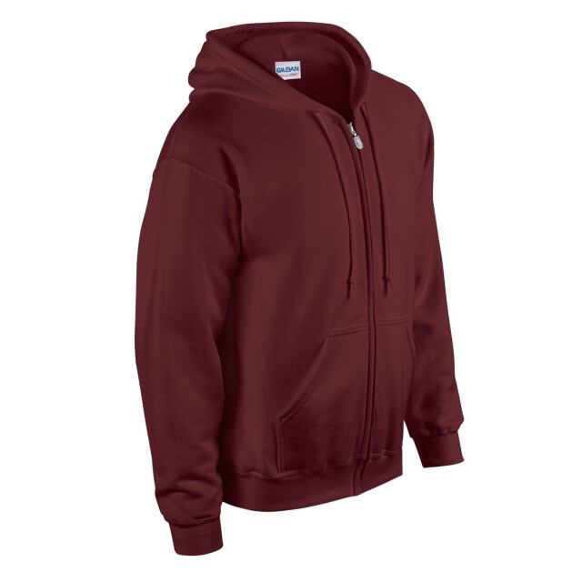 Gildan Unisex adult heavy blend full zip hoodie UTFK2795_maroon large