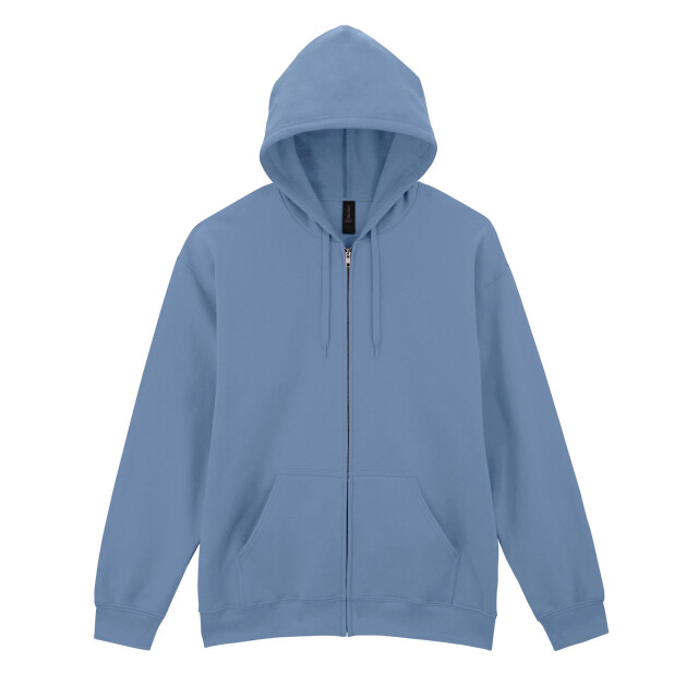 Gildan Heren softstyle midweight full zip hoodie UTFK2801_stoneblue large
