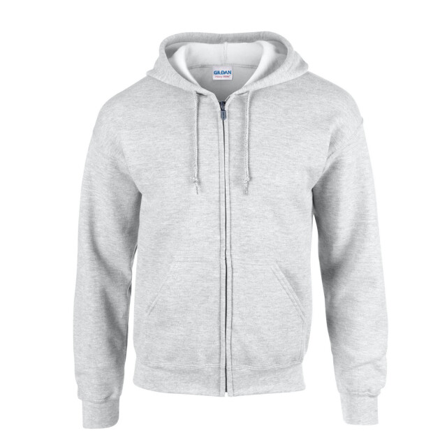 Gildan Unisex adult heavy blend full zip hoodie UTFK2795_ashgrey large