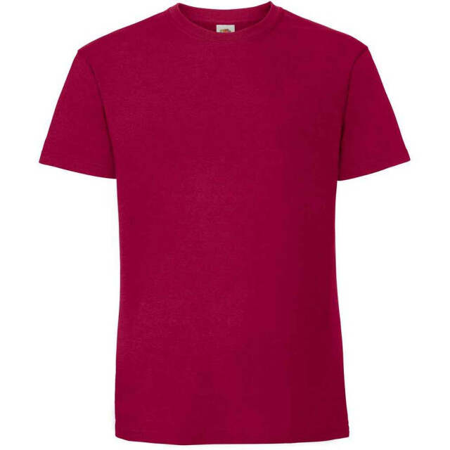 Fruit of the Loom Heren iconic 195 premium ringspun katoen t-shirt UTFK2657_cranberry large