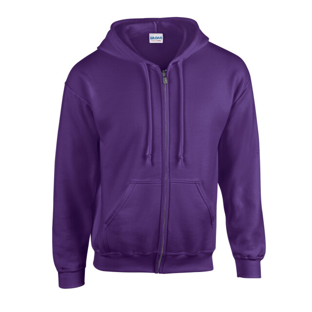 Gildan Unisex adult heavy blend full zip hoodie UTFK2795_purple large