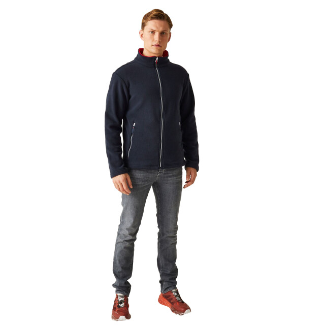 Regatta Heren ascender 250 fleecejack UTFK2791_navyclassicred large