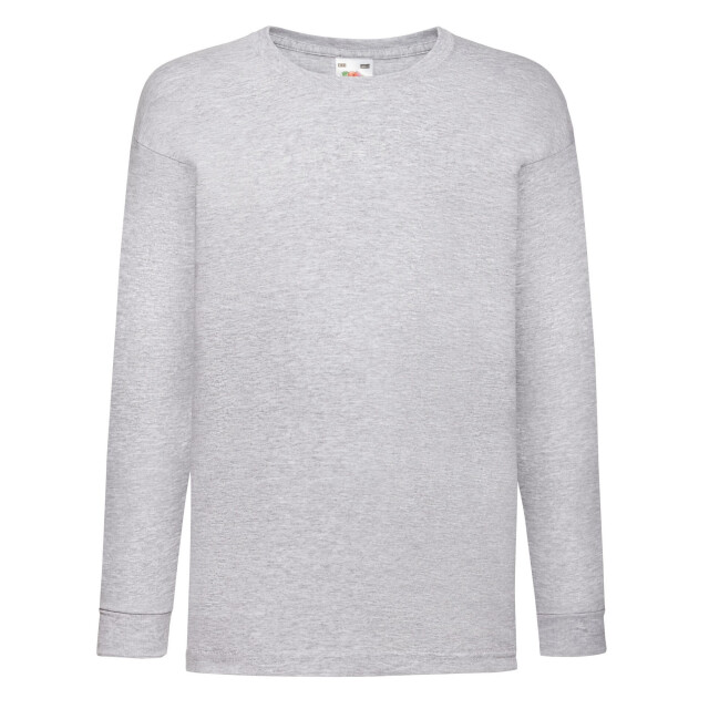 Fruit of the Loom Kinder/kids valueweight heather t-shirt met lange mouwen UTFK2652_grey large
