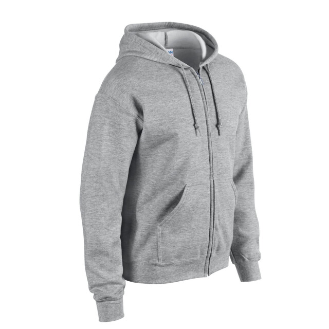 Gildan Unisex adult heavy blend full zip hoodie UTFK2795_sportsgrey large