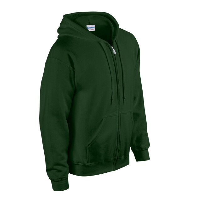 Gildan Unisex adult heavy blend full zip hoodie UTFK2795_forestgreen large