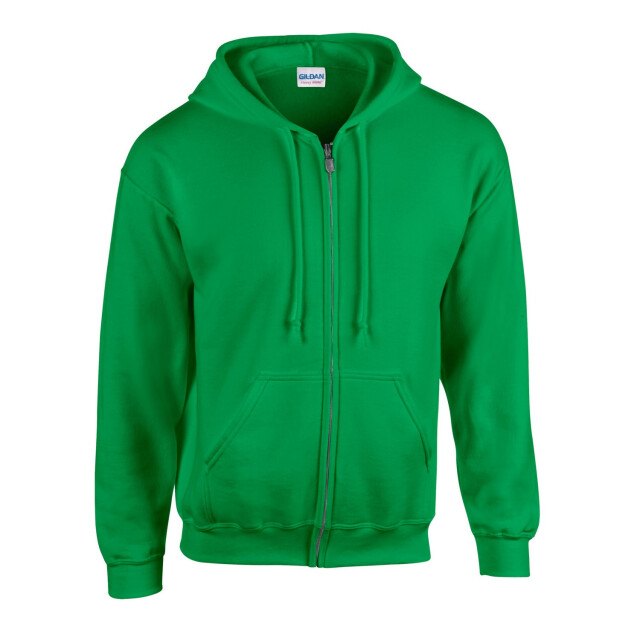 Gildan Unisex adult heavy blend full zip hoodie UTFK2795_irishgreen large