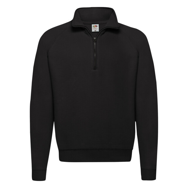 Fruit of the Loom Uniseks klassiek sweatshirt met kwart ritssluiting voor volwassenen UTLT1850_black large