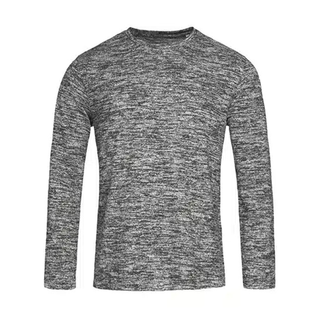 Stedman Stars Gebreid heren sweatshirt met lange mouwen UTFK2843_darkgreymelange large