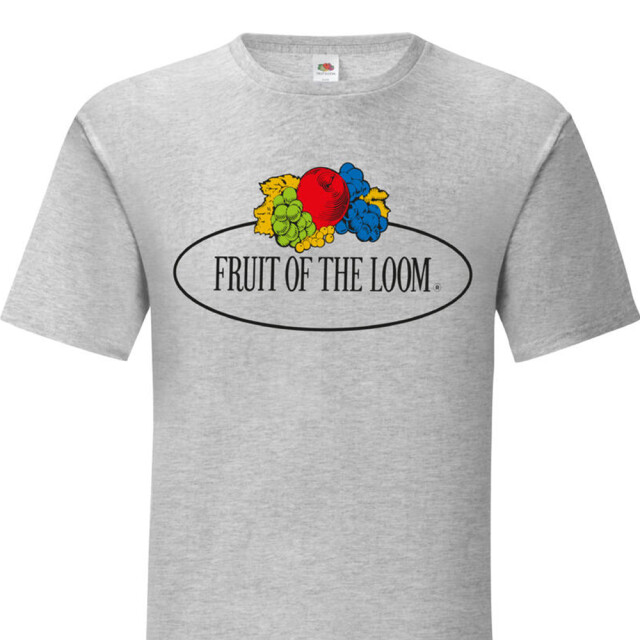 Fruit of the Loom Heren vintage logo t-shirt UTFK2769_heathergrey large