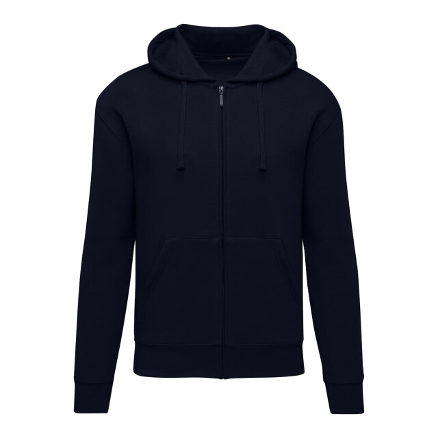 SG Heren met effen oxford hoodie met volledige rits UTFK2620_darkblack large