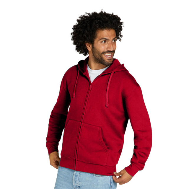 SG Heren met effen oxford hoodie met volledige rits UTFK2620_red large