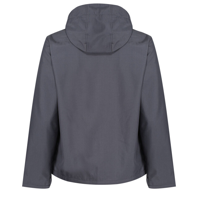 Regatta Heren venturer 3 layer hooded soft shell jacket UTFK2621_sealgreyblack large