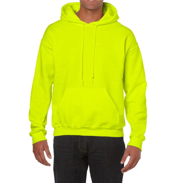 Gildan Unisex adult heavy blend hoodie UTFK2773_safetygreen large