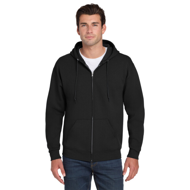 Jerzees Colours Heren nublend full zip hoodie UTFK2614_black large
