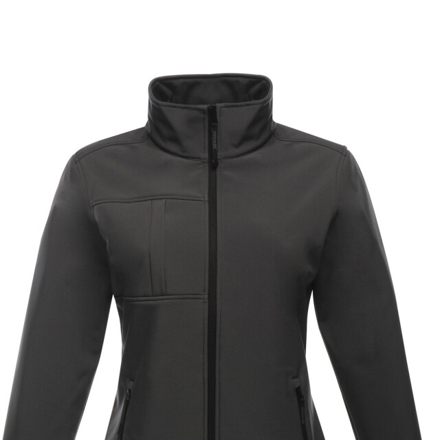 Regatta Dames octagon ii zachte shell jas UTFK2765_sealgreyblack large