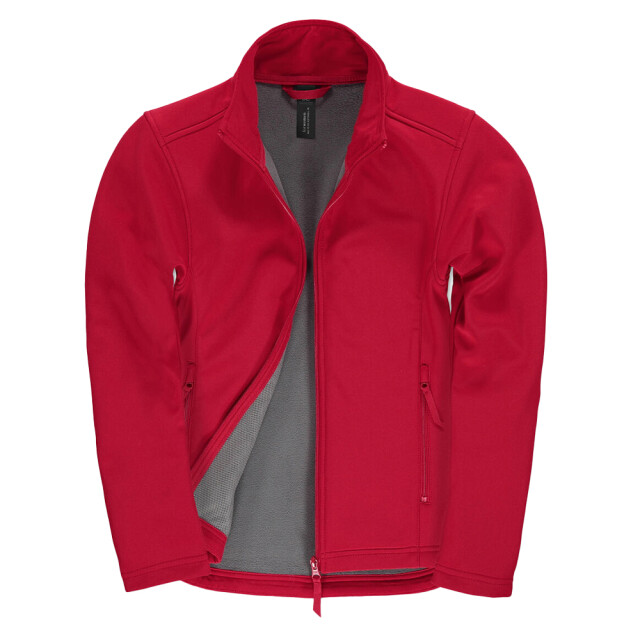 B and C Dames soft shell-jas UTFK2720_redwarmgrey large
