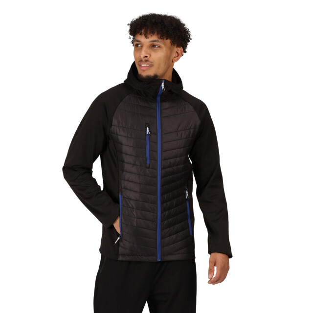 Regatta Heren navigate hybride hooded jacket UTFK2584_blacknewroyal large