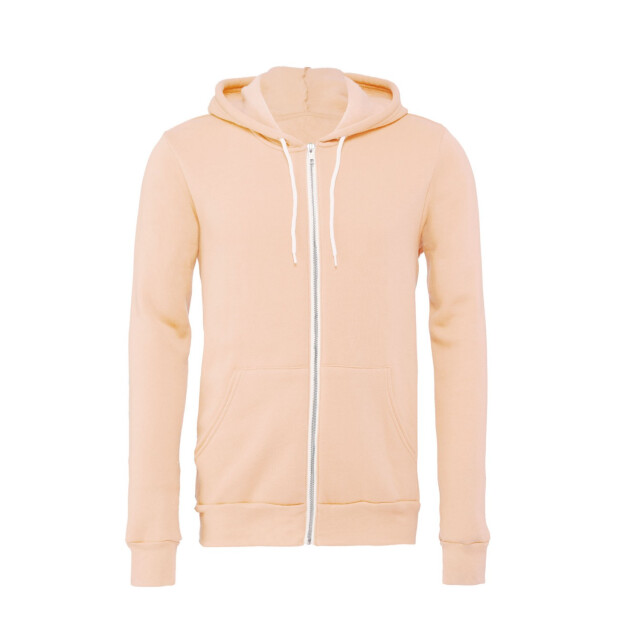 Bella + Canvas Unisex volwassen polycotton full zip hoodie UTFK2749_peach large
