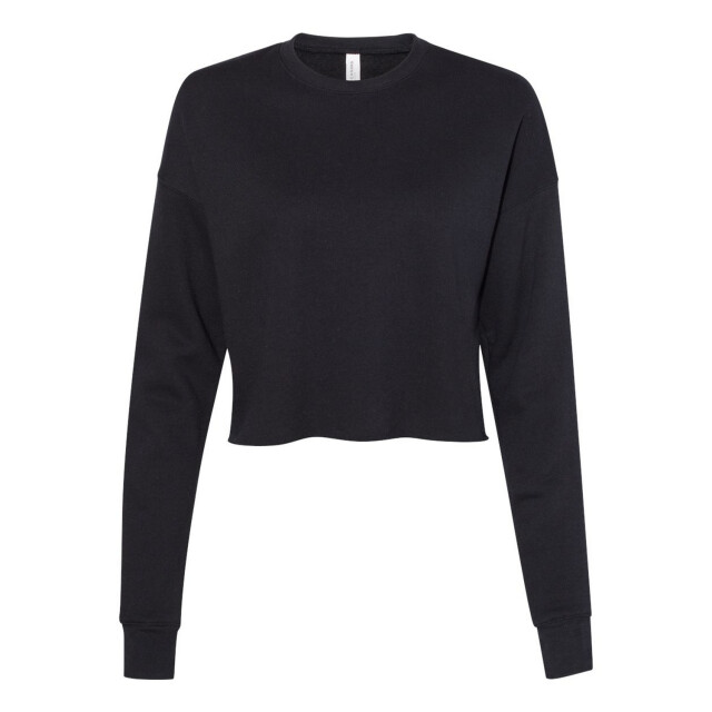 Bella + Canvas Dames fleece crew hals gewaad top UTFK2582_black large